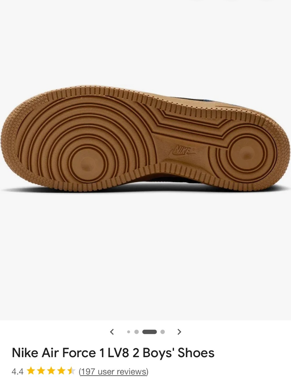Nike Boys' Air Force 1 Low - Navy and Gum - Picture 8 of 10